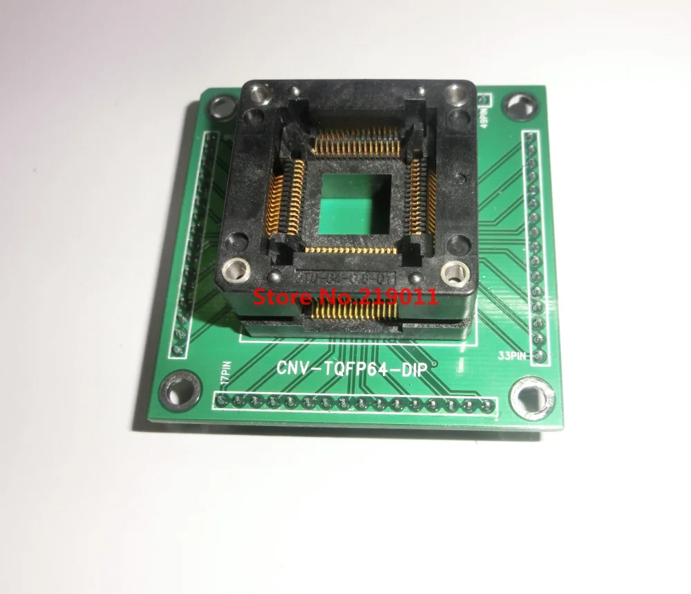 QFP64 TQFP64 LQFP64 с PCB тестовым сгоревшим адаптером гнезда Enplas для тестирования на