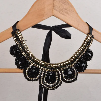 1pcs beauty pearl Collar Necklace Fashion retro skirt ornaments summer r neck chain sweater women diy acessories | Дом и сад