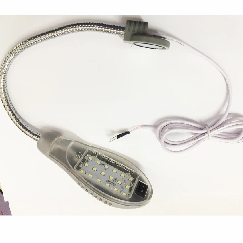 LED 18 пришивная лампа на гусиную шею магнитное основание + штепсельная Вилка для