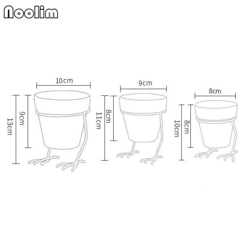Креативный керамический утюжок для куриных ножек настольный цветочный горшок