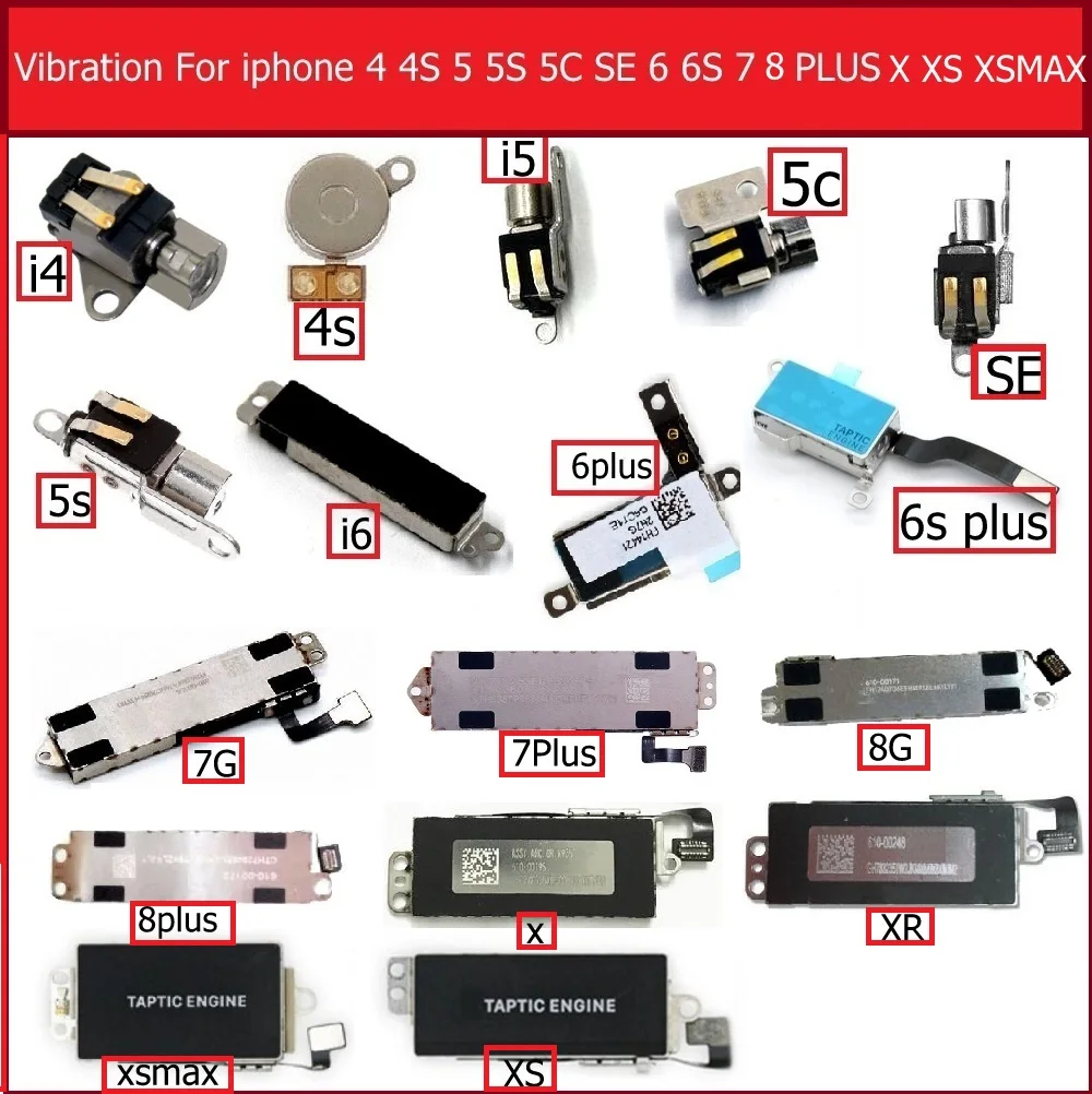 Оригинальный новый гибкий кабель вибратор для iPhone 4 4s 5 5s 5C SE 6 7 6S Plus мотор запасные