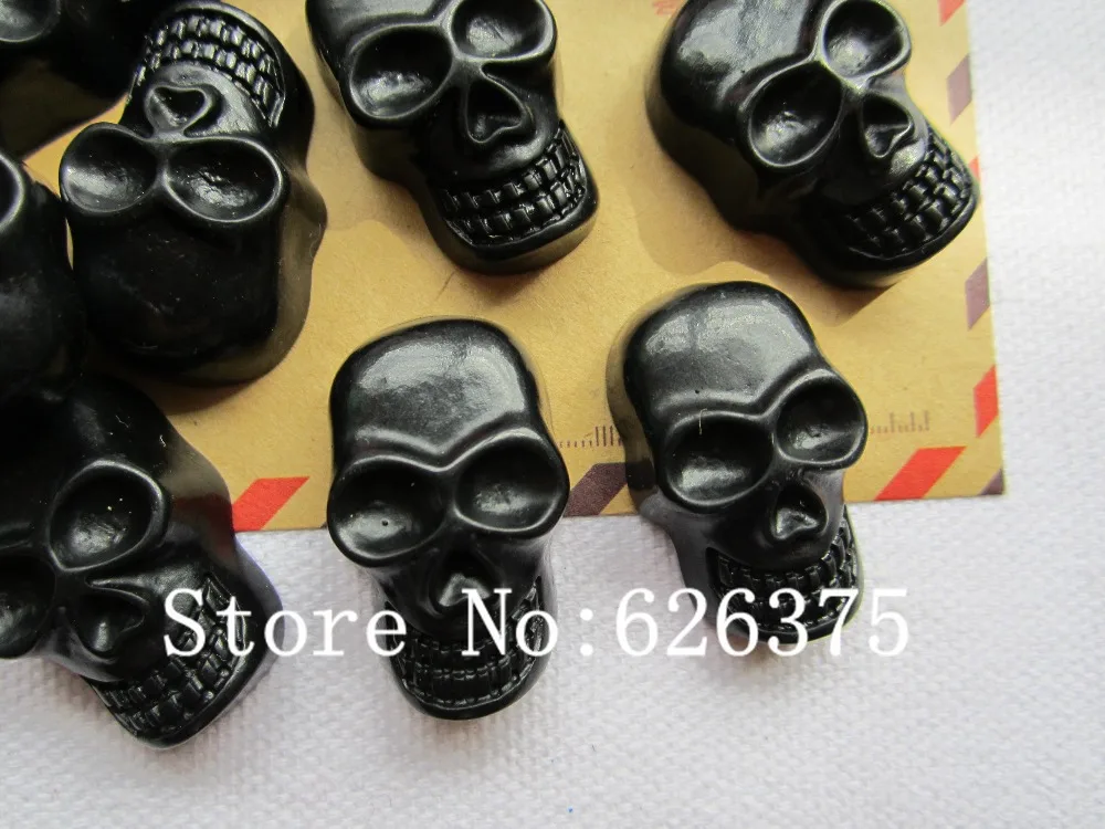 Рена! Полимерный милый черный череп для волос с бантом центр скрапбукинга