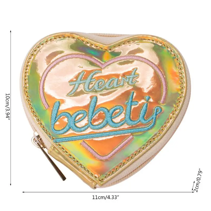 Мини кошелек с сердцем для женщин из искусственной кожи сумка денег чехол ключей