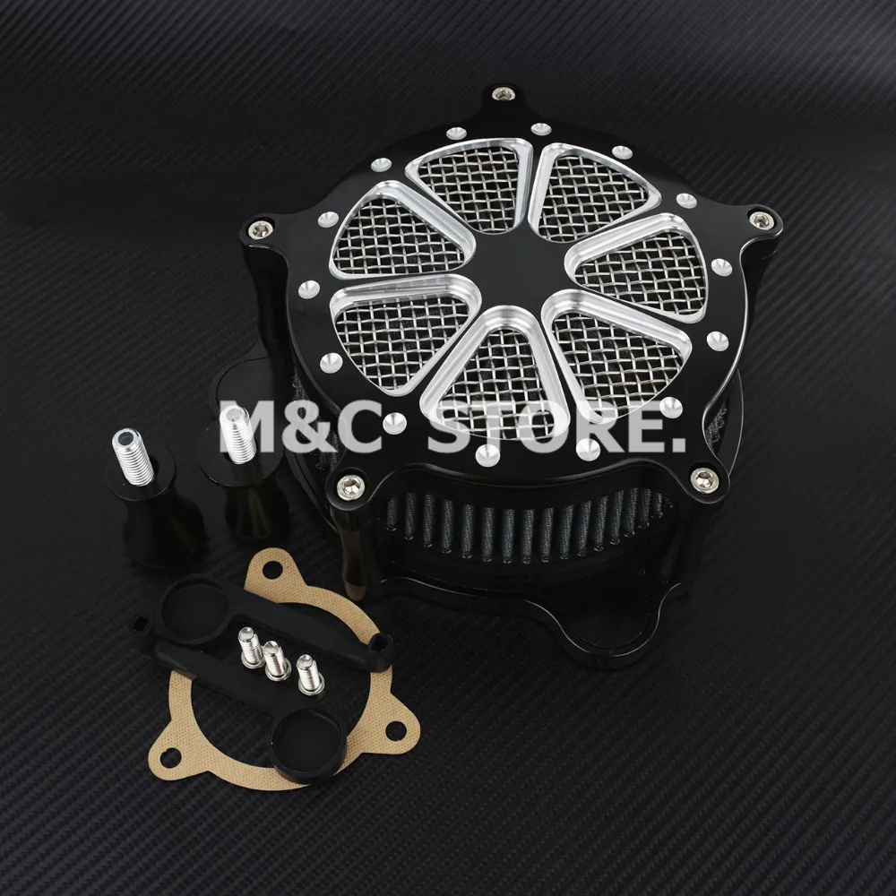 Мотоцикл с ЧПУ воздухоочиститель Впускной Фильтр Серый для Harley Touring Roadking FLHTC FLHT