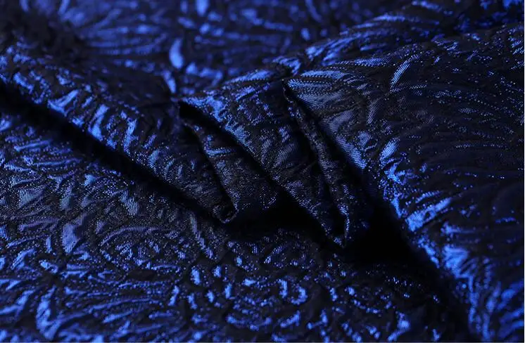 143* 100cm1pc хороший из жаккардовой парчи французский дизайн синий из жаккардовой парчи Швейные материалы для ручной работы модный костюм одежды