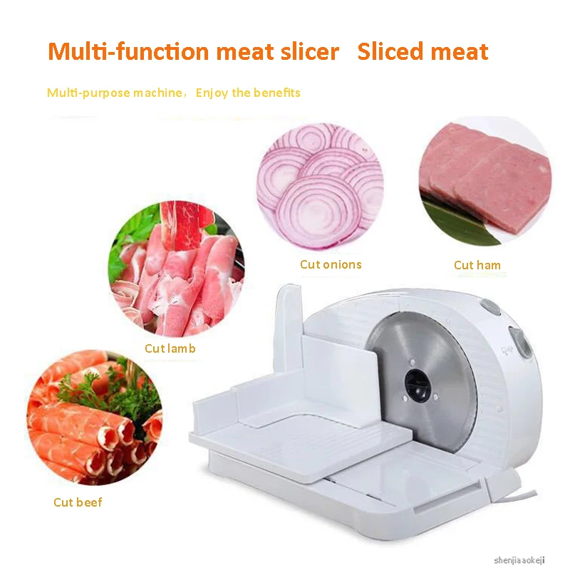 

electric meat slicer machine bread toast food slicers cutter for frozen beef mutton ham vegetable lemon slicing machine 1pc