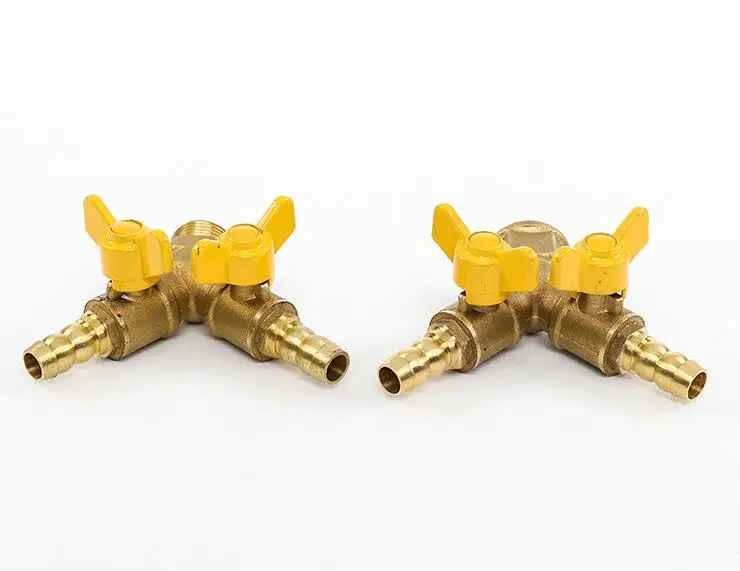 Бесплатная доставка тройник с 3 способами латунный Y запорный шаровой клапан Барб