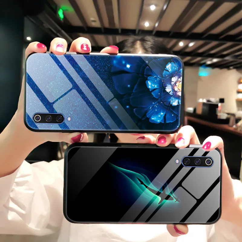 Чехол для Xiaomi mi 9 чехол телефона Жесткий из закаленного стекла Mi SE мягкий бампер mi9