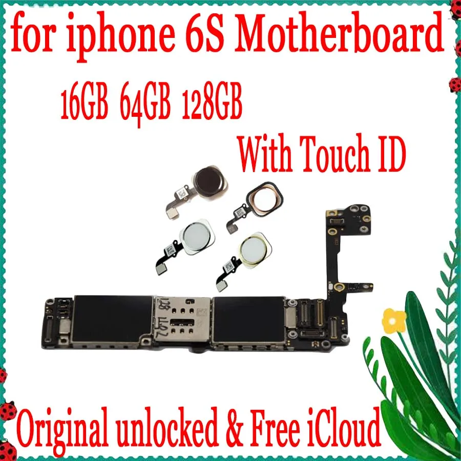 Заводская разблокированная материнская плата для iphone 6S с/без Touch ID оригинальная 4