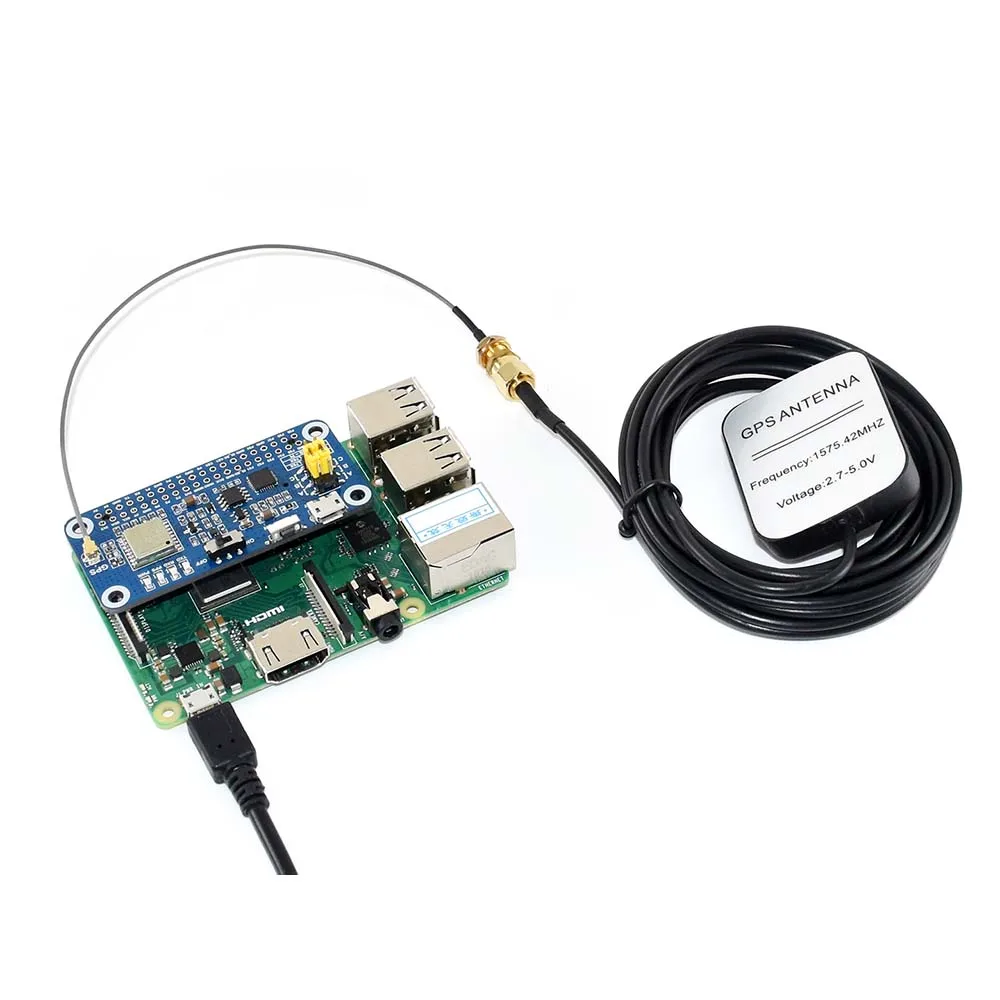 Шляпа Waveshare L76X Multi-GNSS для Raspberry Pi поддерживает интерфейс GPS BDS QZSS UART D SBAS (WAAS/EGNOS/MSAS/GAGAN)