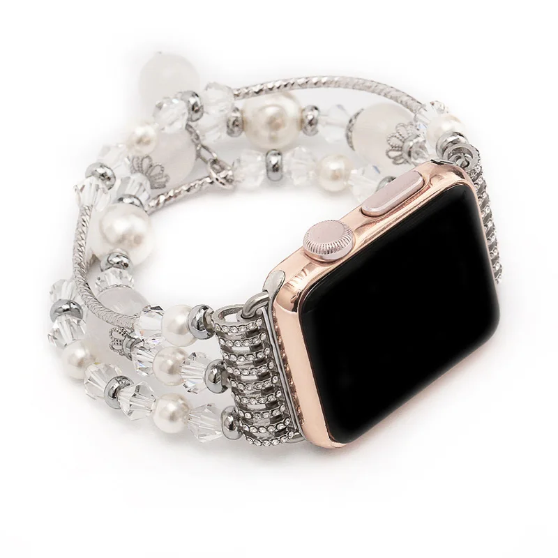 URVOI band для apple watch series 6 SE 5 4 3 2 роскошный Агат со спиральным гибким шнуром ремешок