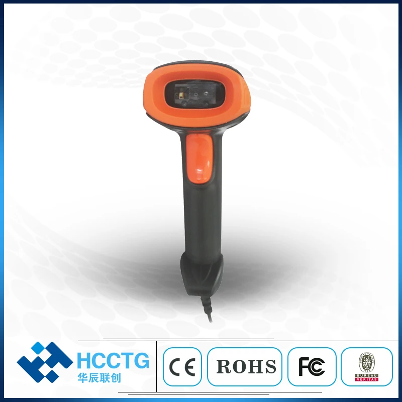 Дешевый проводной ручной CMOS 2D сканер штрих-кода Auto Sense USB RS232 |