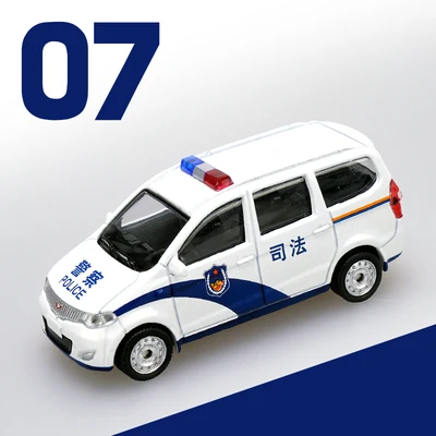 07 Моделирование 1: 64 Jetta Elan Wuling Hongguang Gold Cup, городское управление, Полицейская машина 01-24 модель автомобиля из сплава - Цвет: 07