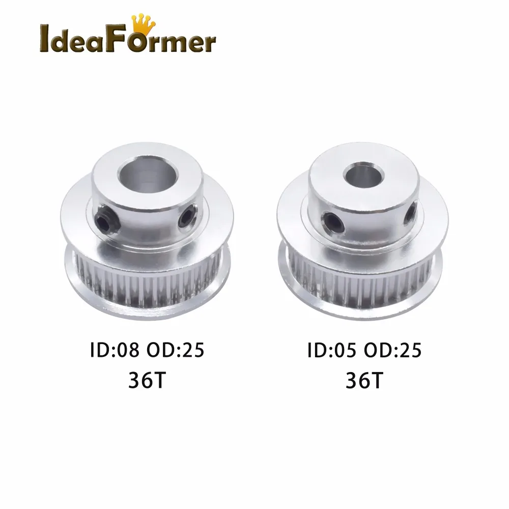 GT2 20 teeth Timing Pulley 16 30 36 40 60 Aluminum Bore 5mm 8mm fit in belt Width 6mm 3D Printer | Компьютеры и офис
