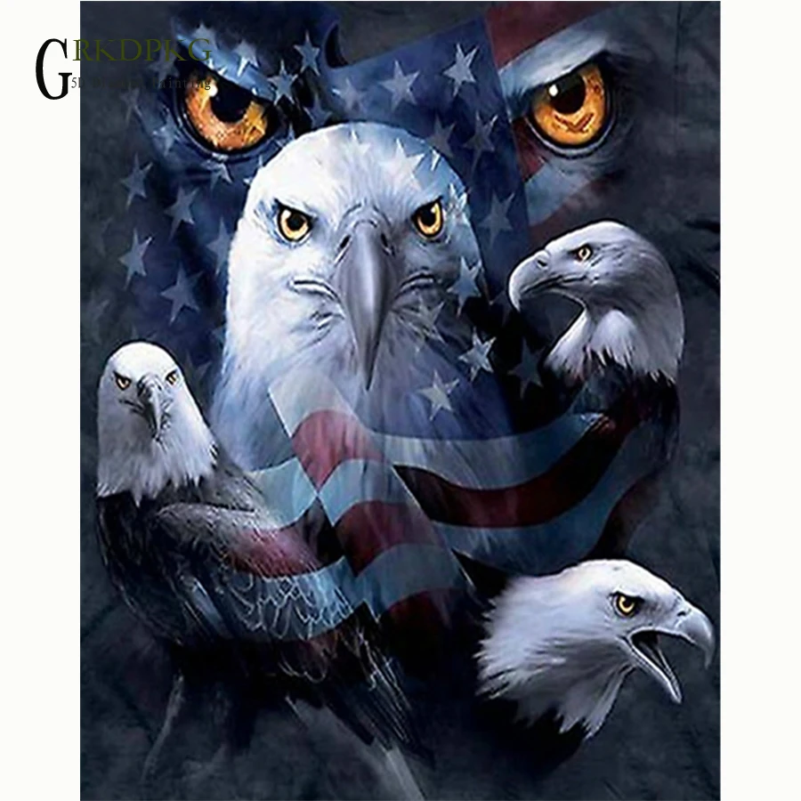 

5d DIY diamond painting eagle flag drill full square diamond embroidery Cross stitch pictures of rhinestones Wedding decoration