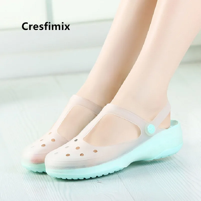 

Cresfimix сандалии для женщин модные легкие удобные сандалии желе обувь для женщин Симпатичные весенние и летние сандалии a5436