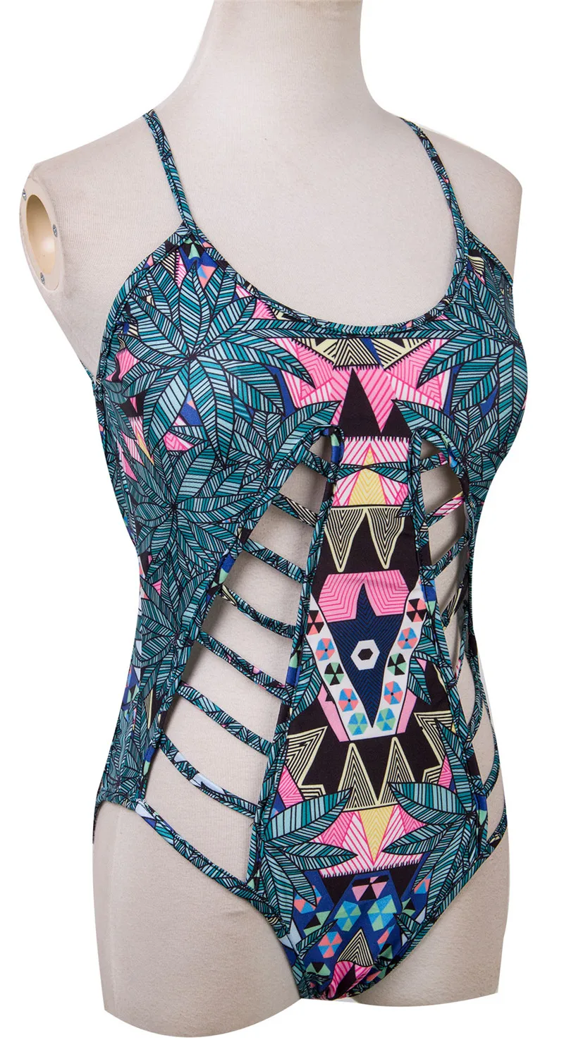 Новое поступление 2016 Цельный купальник женские винтажные купальные костюмы