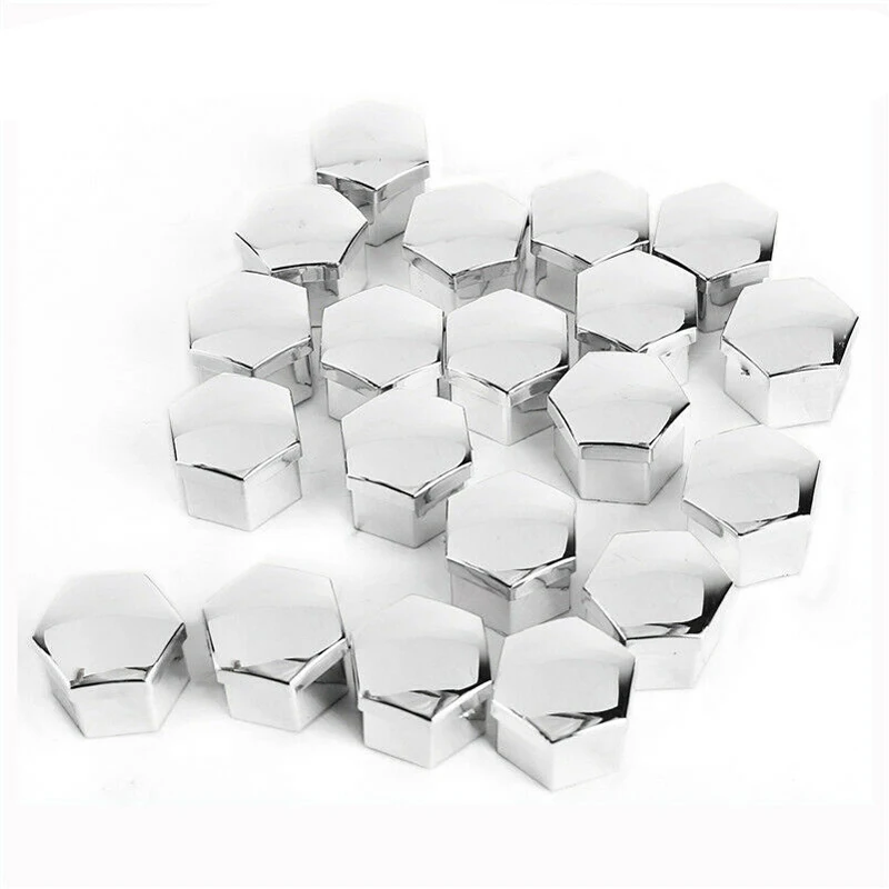 20 шт. 19 мм хромированная Серебристая Автомобильная колесная гайка с болтом