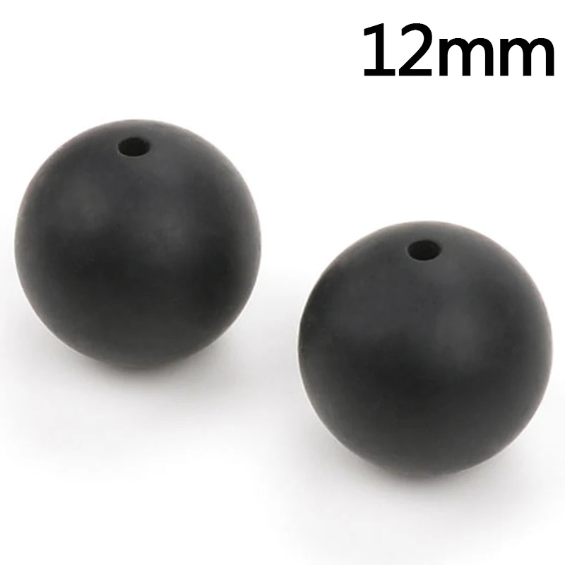 smokey black 100 шт./лот 12 мм круглой формы силиконовые бусины для прорезывания зубов для DIY кормящих ожерелье пищевого качества жевательные бусины - Цвет: smokey black