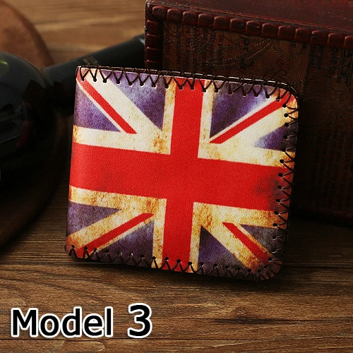 Винтажный бренд британский флаг США волшебный кошелек короткий складывающаяся