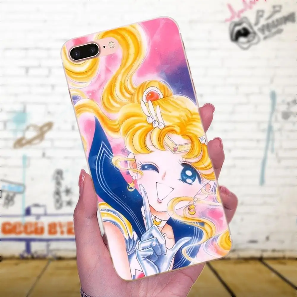 Sailor Moon Аниме Мягкий Силиконовый ТПУ прозрачный живой телефон любви для Xiaomi Redmi Note