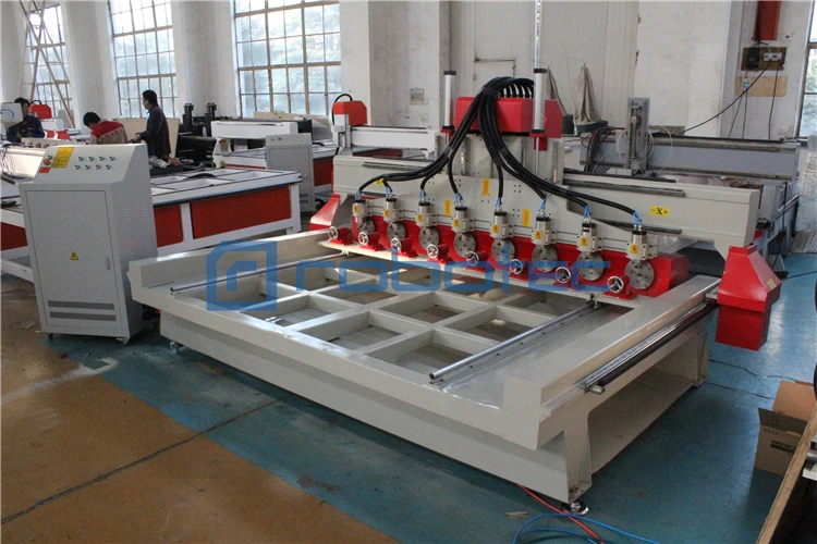 

8 Spindles CNC Router 3D Statue CNC Engraving Machine 2.2KW/Multi Head 4 Axis CNC Machine For Wood