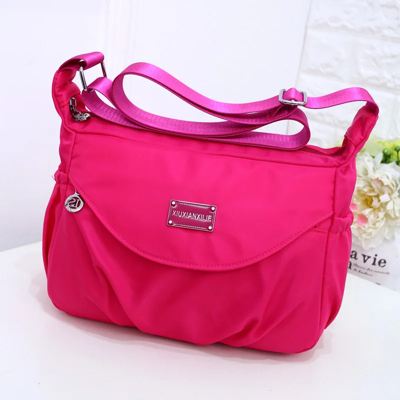 Сумка мессенджер нейлоновая Женская яркий водонепроницаемый саквояж на плечо