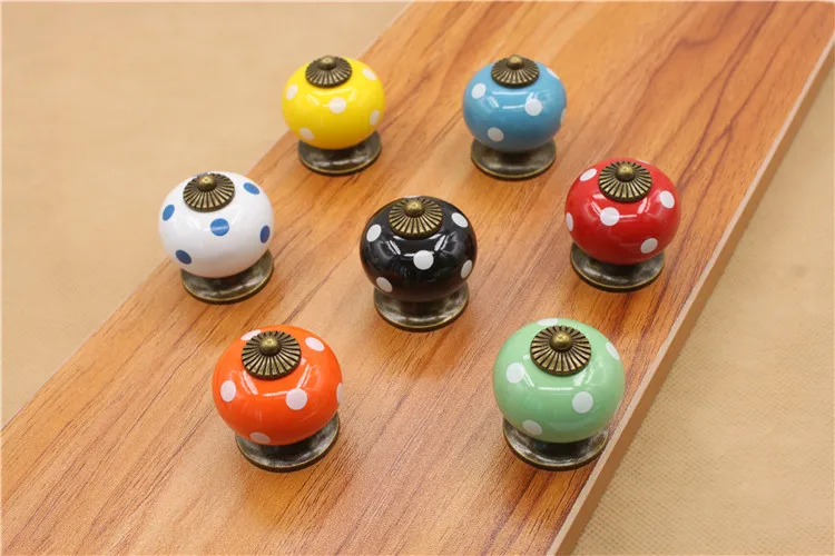 Винтажная круглая керамическая ручка для ящика дверный шкаф кухонная фурнитура