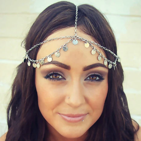 Новинка модная двухслойная головная цепочка ювелирное изделие для волос