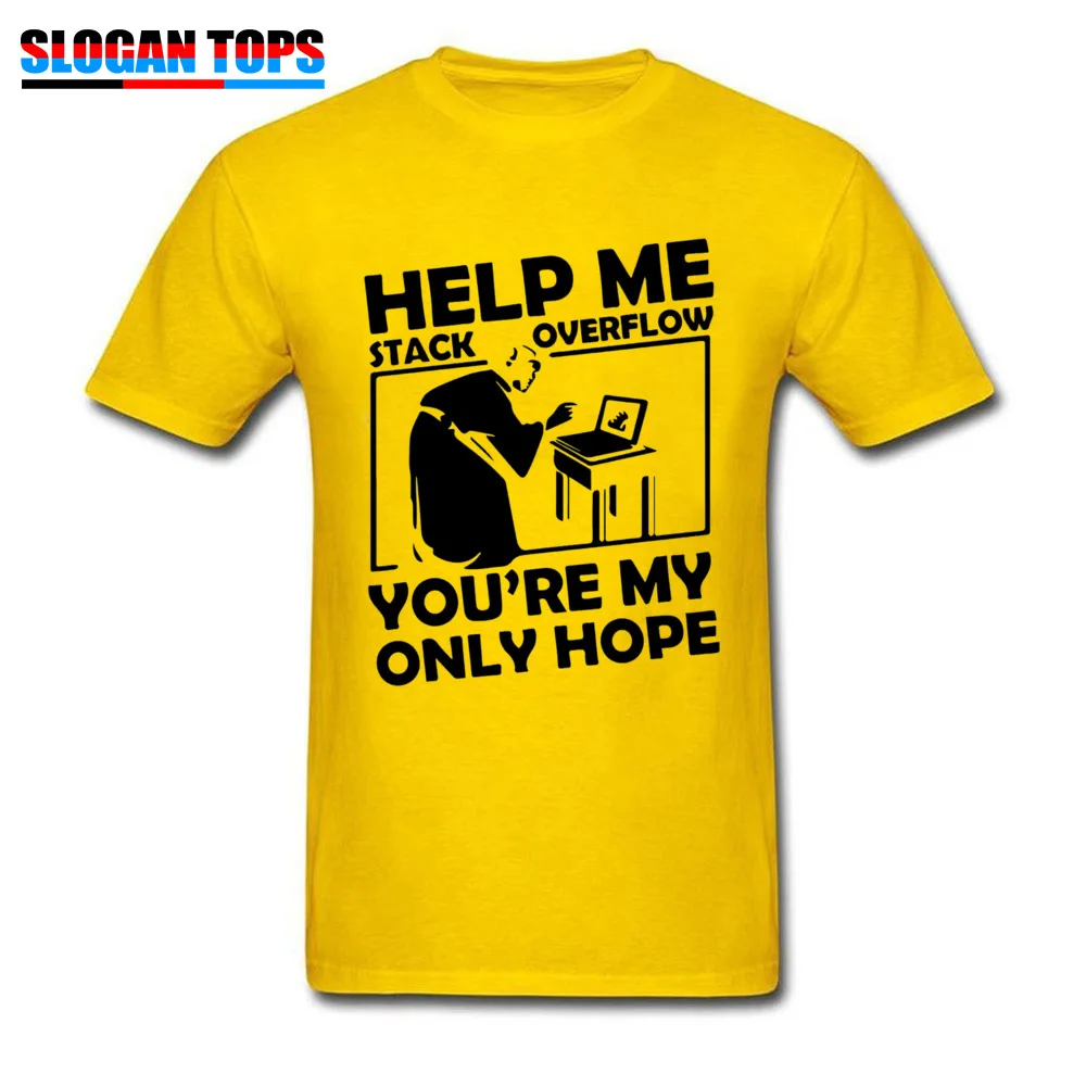 Футболка с персонажами из комиксов Мужская футболка Star Wars Help Me Stack Overflow You're My Hope