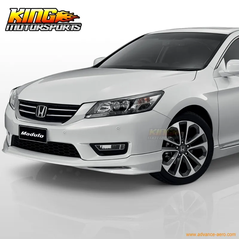 Для 13-15 Honda Accord 4 двери переднего бампера губ модульный Стиль Неокрашенный Черный PP