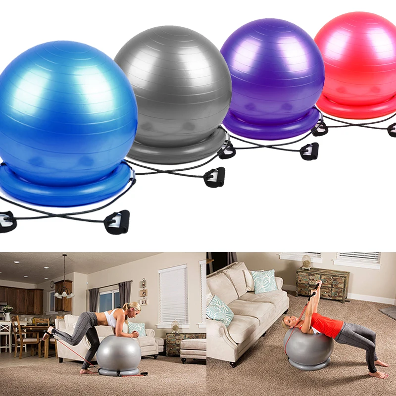 Sports Yoga Ball Exercise Pilates Workout Massage Ball with Stability Base Resistance Bands Gym Balance Fitball Yoga Balls 75cm
Sports Yoga Ball Exercise Pilates Workout Massage Ball with Stability Base Resistance Bands Gym Balance Fitball Yoga Balls 75cm