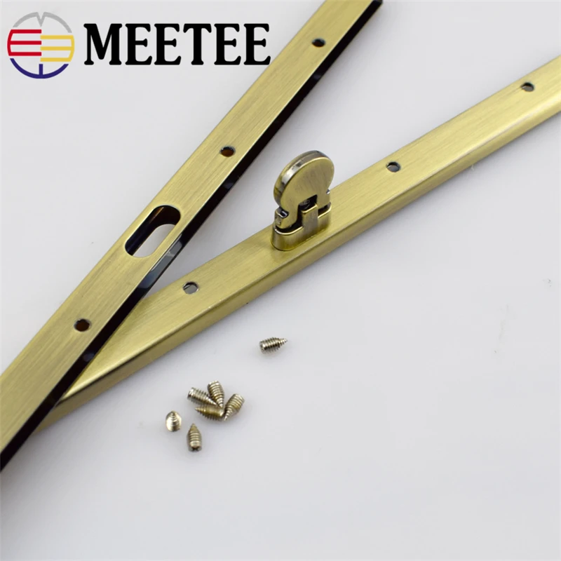 2шт Meetee 19 см металлический кошелек рамка лямка для сумки зажим Пряжка Застежка с винтами для бумажника Изготовление DIY сумки аксессуары