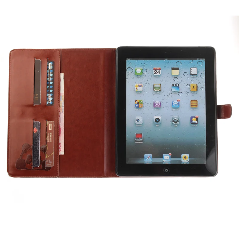 Для Apple iPad 2/3/4 планшетный чехол кожаный с откидной крышкой Folio подставка