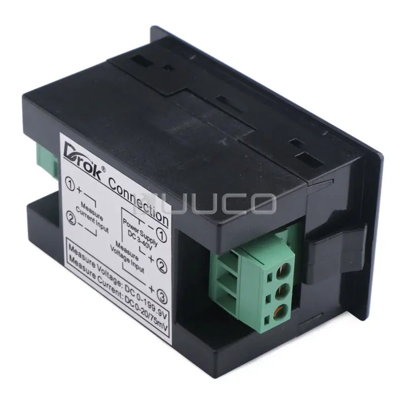 

2in1 Digital Meter DC 0~200V/20A Voltmeter Ammeter Lcd Dual Display Voltage Current Meter DC 12V 24V Monitor / Tester
