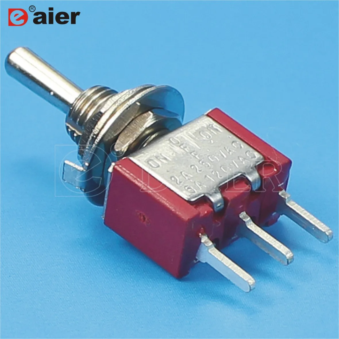 

100 шт., красная печатная плата SPDT для 6A 125VAC 3A 250VAC M6X0.75, однополюсные переключатели 6 мм, 3 контакта