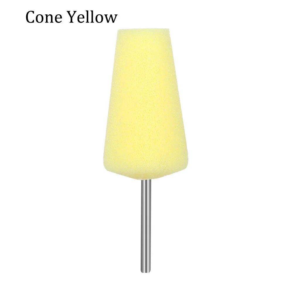 Cone Yellow 1 шт. практичный автомобиль колеса Губка конус круглый металлический концентратор полировка хвостовик полировальный коврик - Цвет: Cone Yellow