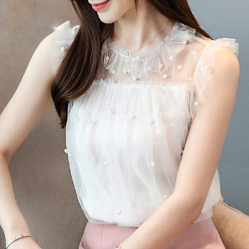 

womens tops and blouses plus size tops womens clothing blusas mujer de moda 2019 women shirts sleeveless chiffon blouse 3461 50