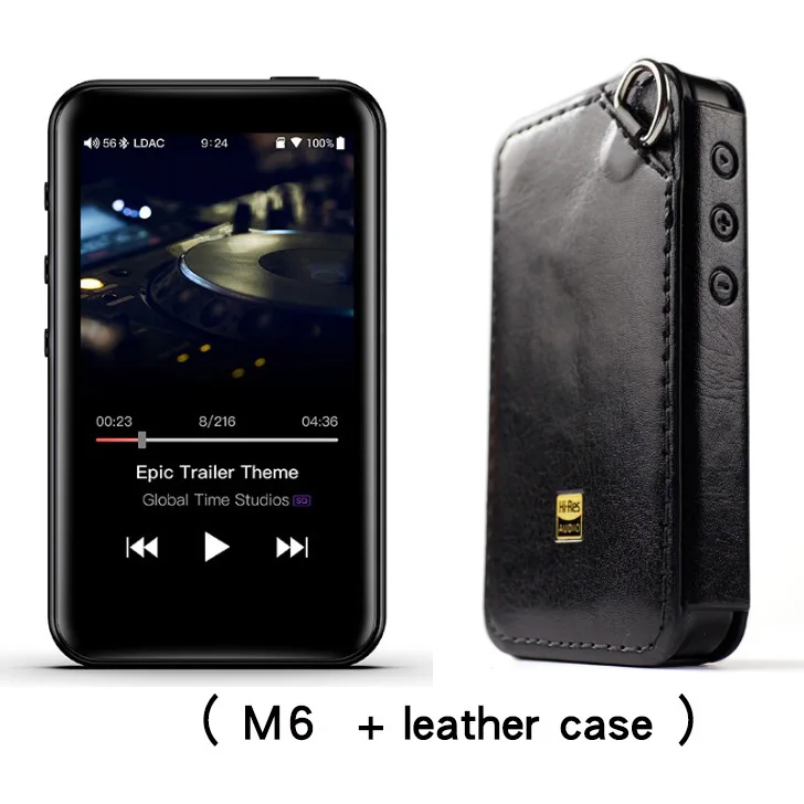 M6 and leather case FiiO M6 Hi-Res музыкальный плеер на базе Android с aptX HD, LDAC HiFi Bluetooth, USB аудио/DAC, поддержка DSD и Wi-Fi/Air Play - Цвет: M6 and leather case