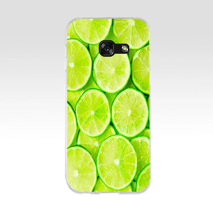 249AQ lemon yellow stripes Soft Silicone Tpu Cover phone Case for Samsung galaxy a3 a5 2016 2017 a6 A8 2018 | Мобильные телефоны и