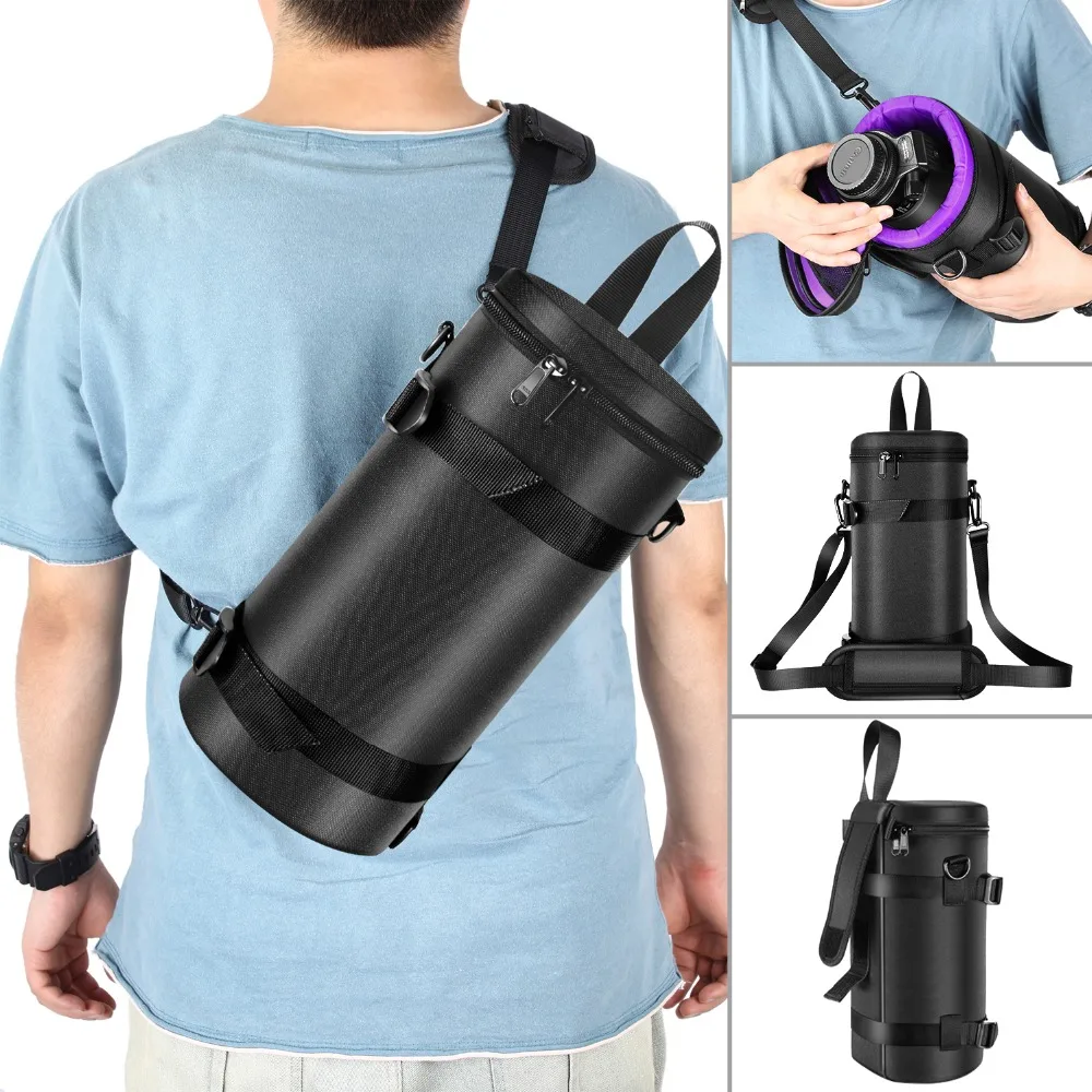 Neewer Deluxe Мягкий чехол для объектива камеры с ремнем на петлях 5 9x11 8 дюйма/15x30 см Tamron
