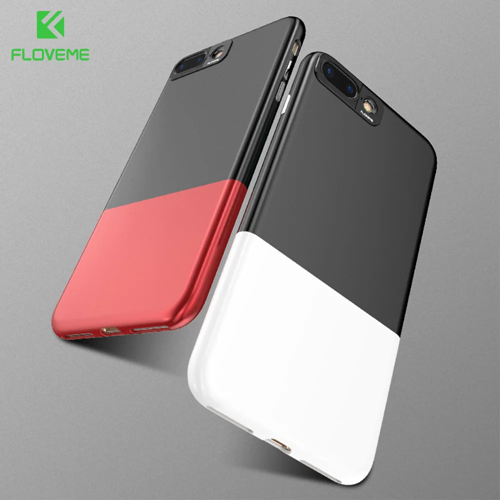 большая сделка Floveme роскошный двойной хит Цвет PC чехол для iPhone 8 7 6 6S Plus 2 в 1 Combo