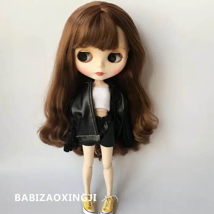 B121 Blyth Кукла одежда 30 см 1/6 аксессуары для кукол Azone кожаная куртка с брюками 3