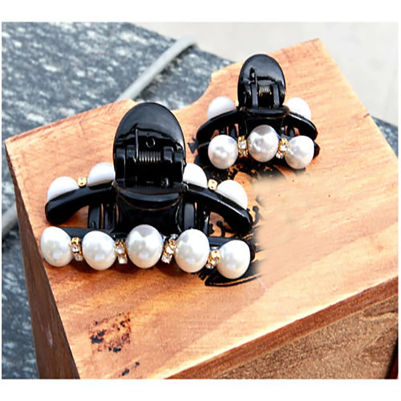 1 шт. корейская мода заколка со стразами и жемчугом милые заколки для волос