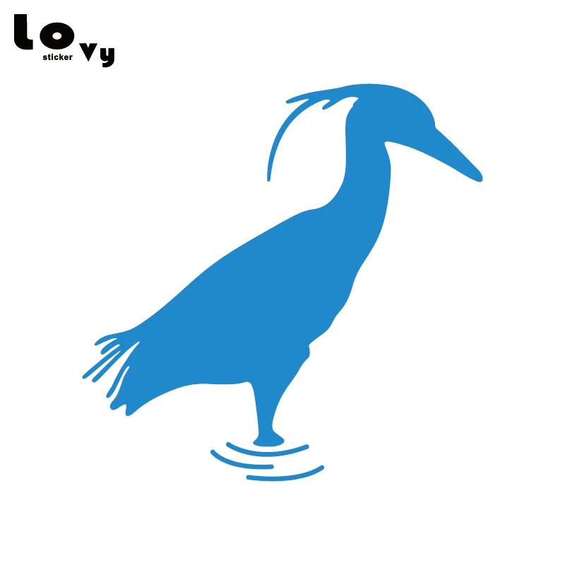 Cartoon Animal Egret Bird - Heron Vinyl Car Sticker Bumper Window Decal Accessories CA1138 | Автомобили и мотоциклы