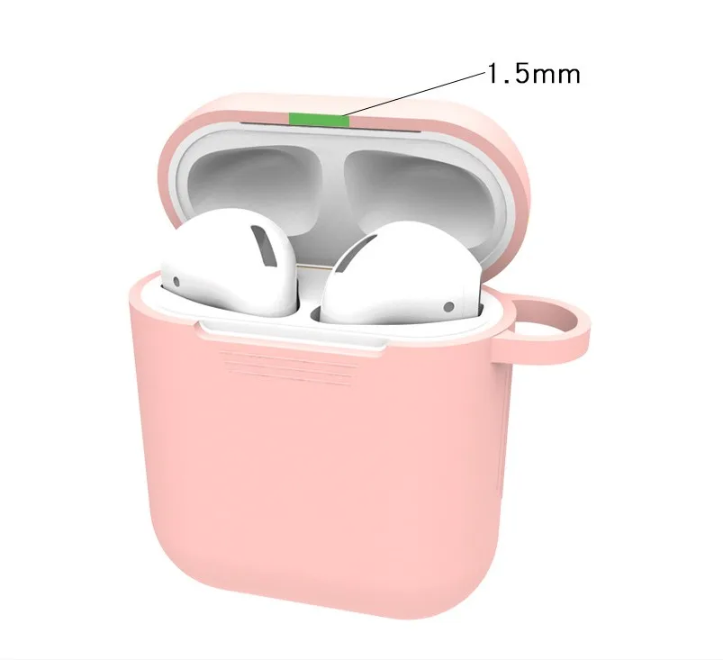 Мягкие силиконовые противоударные Чехлы для Smart для airpods Ультратонкий чехол с портативные весы с крюком 23 Цвета на выбор 100 шт./партия