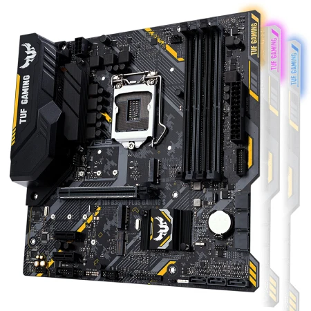 Asus TUF B360M-PLUS Gaming S материнская плата LGA1151 4x DDR4 Max 64 Гб ОЗУ Intel B360 чипсет Micro ATX HDMI SATA3 M2 DVI
