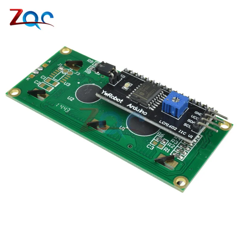 ЖК дисплей IIC/I2C 1602 модуль дисплея I2C синий желтый с подсветкой 5 В для Arduino UNO R3