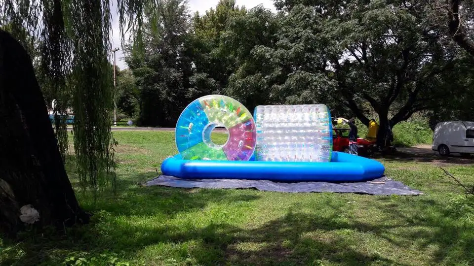 1,0 мм ТПУ надувной водный роликовый мяч для прогулки на водном шаре Аква прокатки мяч, роликовые колеса для взрослых или детей