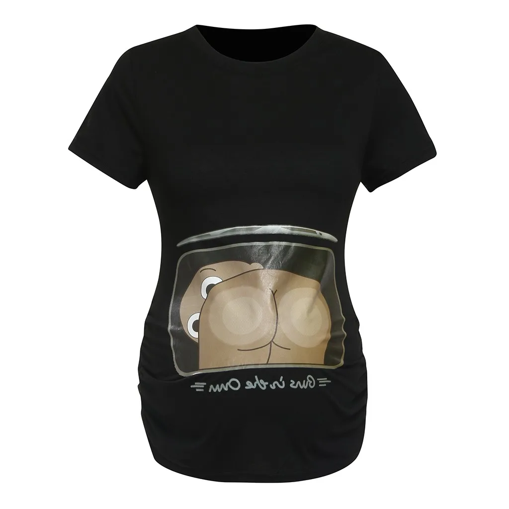 Одежда для беременных топы с короткими рукавами и рисунком футболка Ropa Embarazada Verano